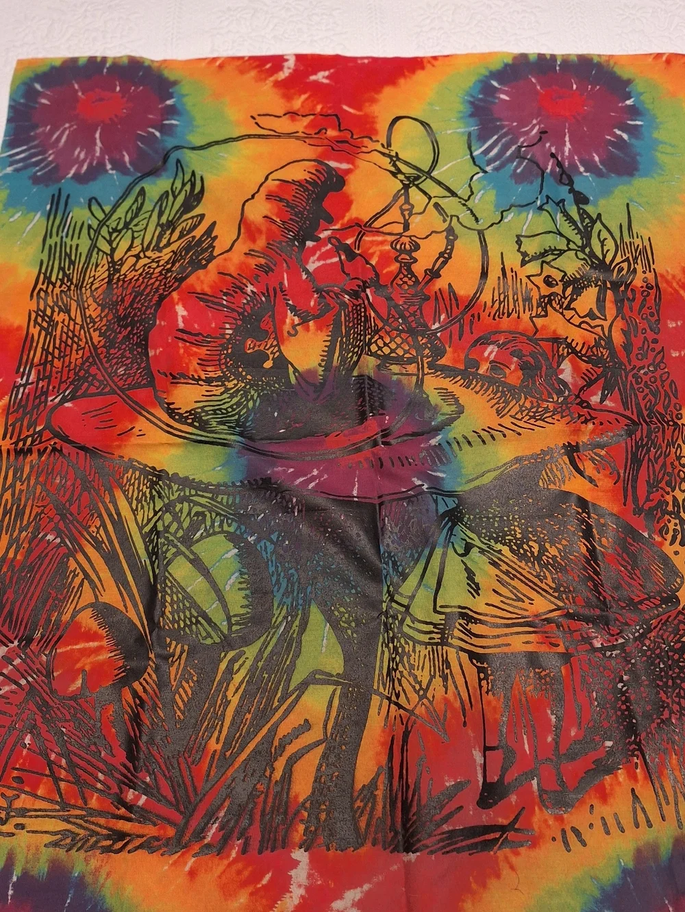 Alice in Wonderland tie-dye tapestry